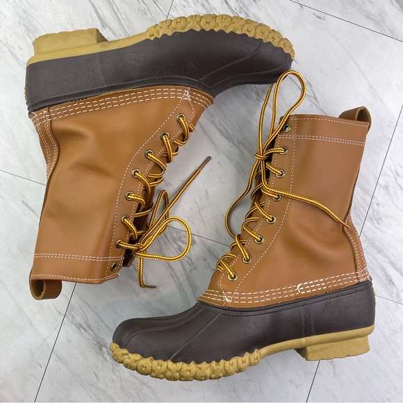 •L.L. Bean Men’s 8 Made In Maine Leather Hunting Duck Waterproof Boots 8\